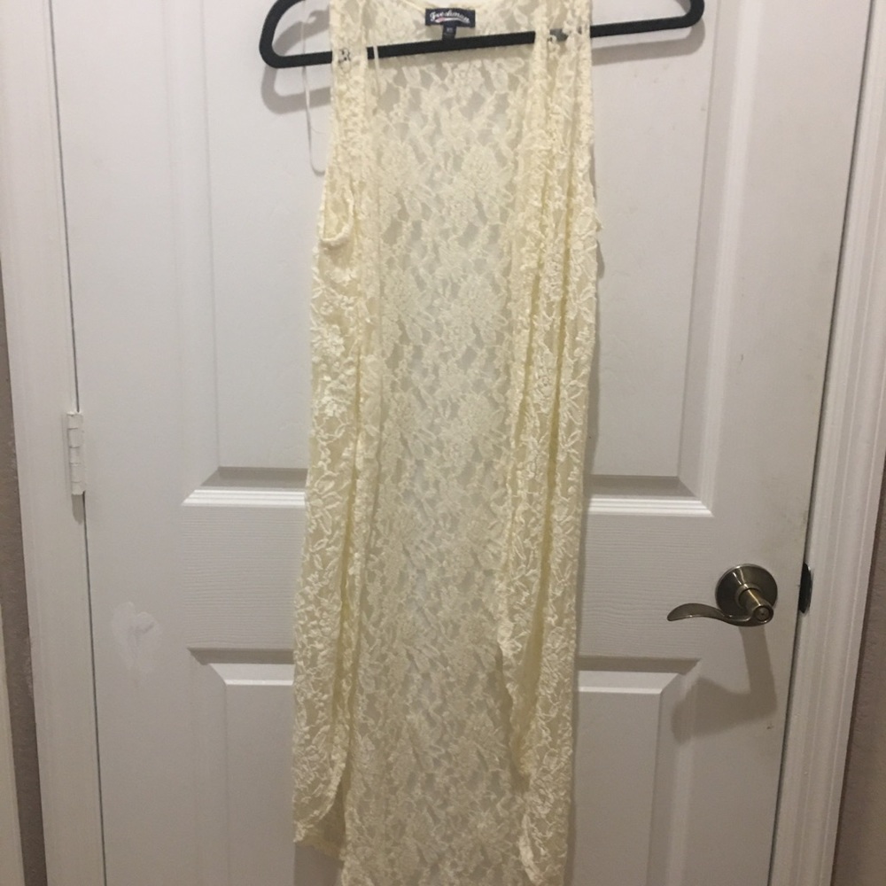 Sleeveless Open Front Cardigan